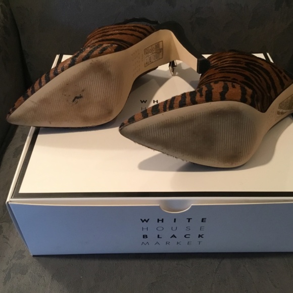 White House Black Market Lady’s Haircalf Tiger Animal Print High Heels - Picture 6 of 6